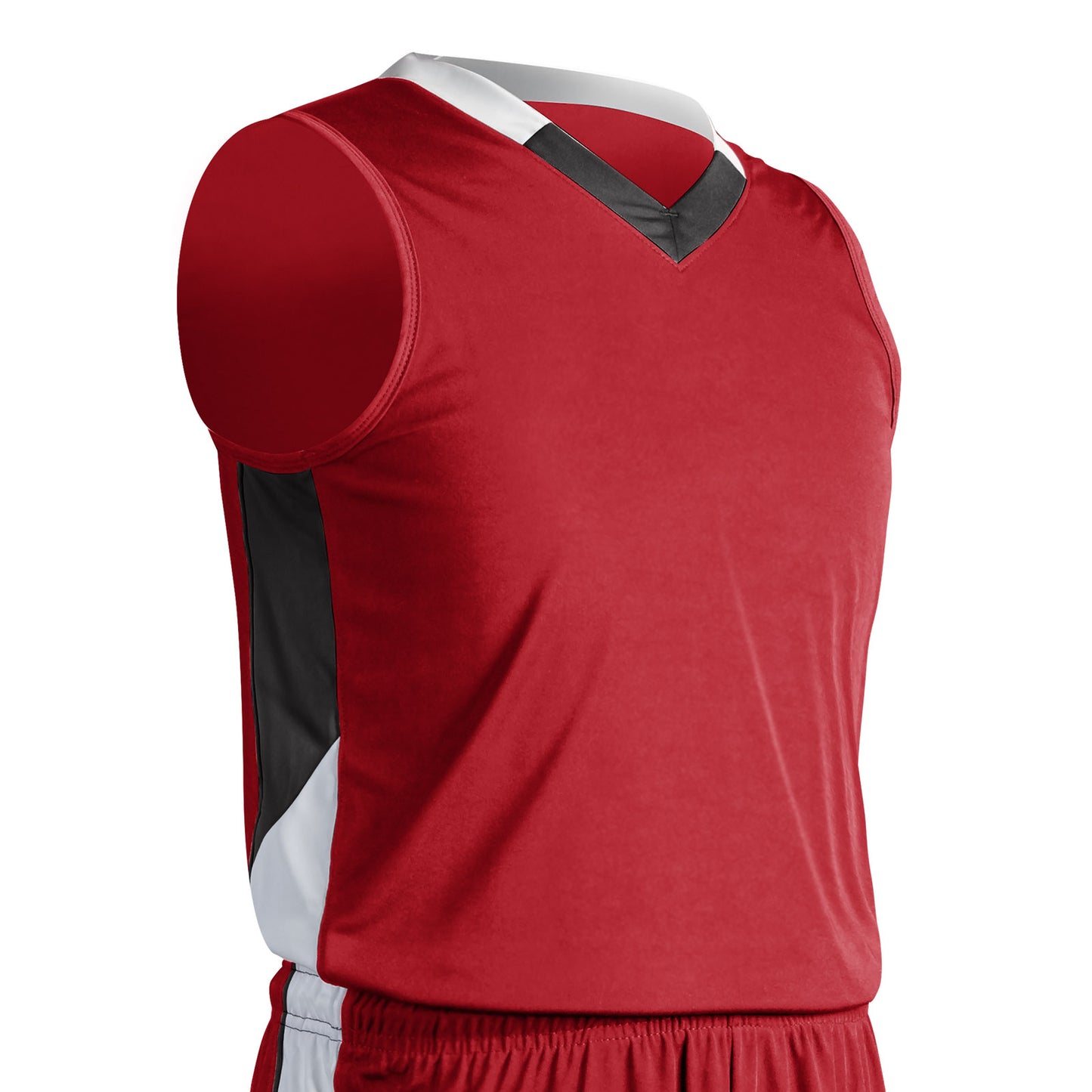 Rebel 3 Color V-Neck Basketball Jersey, Mens, Boys