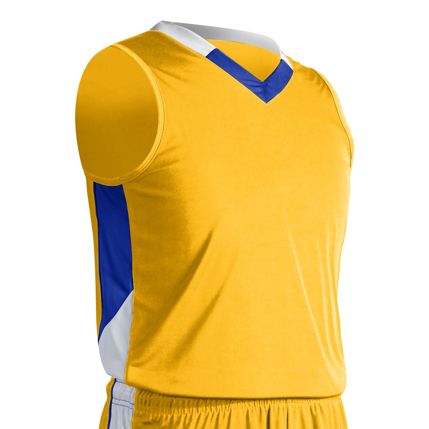 Rebel 3 Color V-Neck Basketball Jersey, Mens, Boys