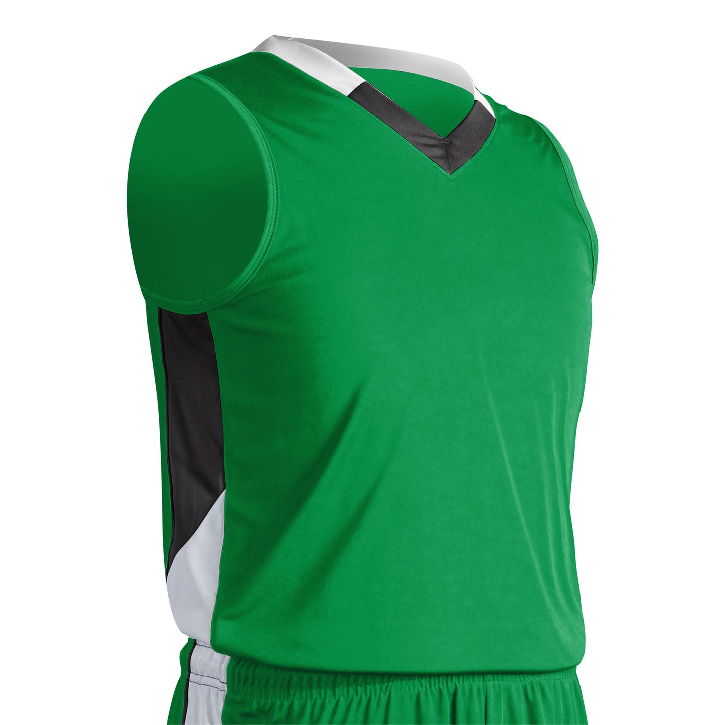 Rebel 3 Color V-Neck Basketball Jersey, Mens, Boys