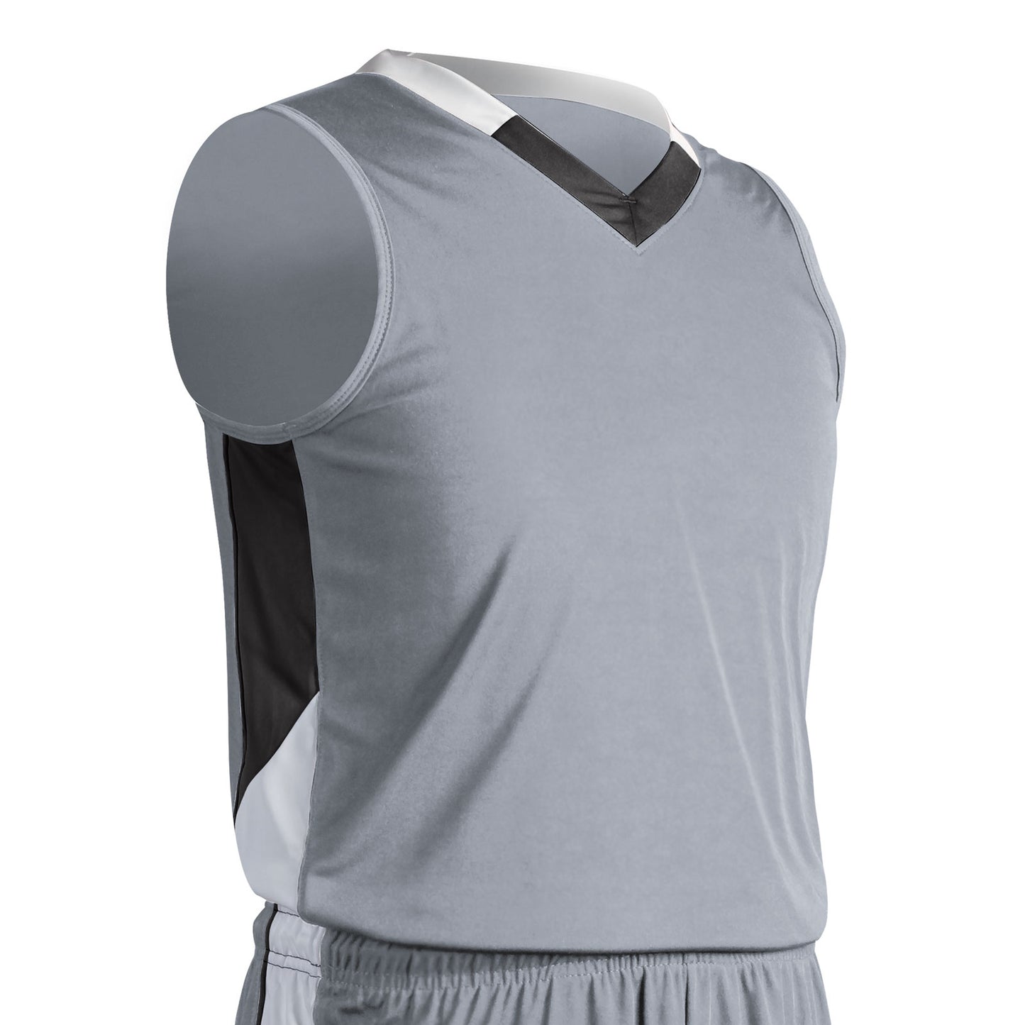 Rebel 3 Color V-Neck Basketball Jersey, Mens, Boys