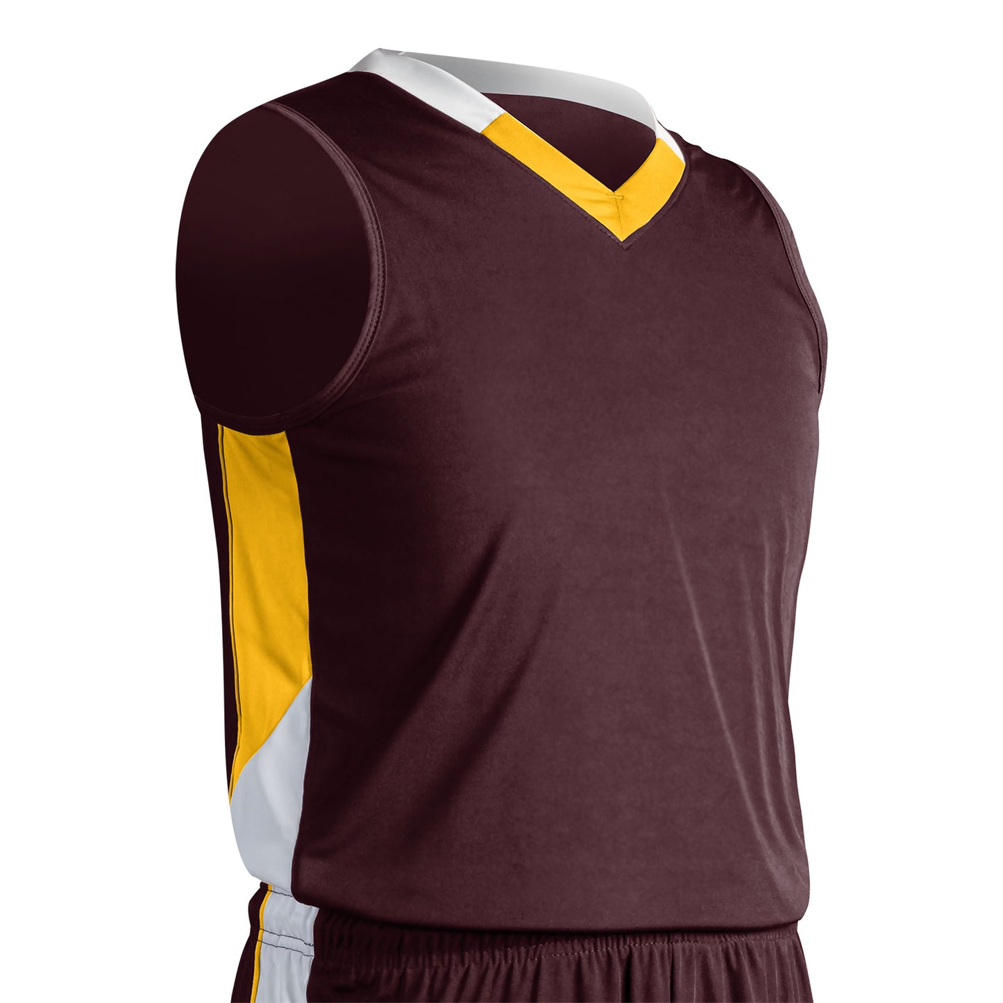 Rebel 3 Color V-Neck Basketball Jersey, Mens, Boys