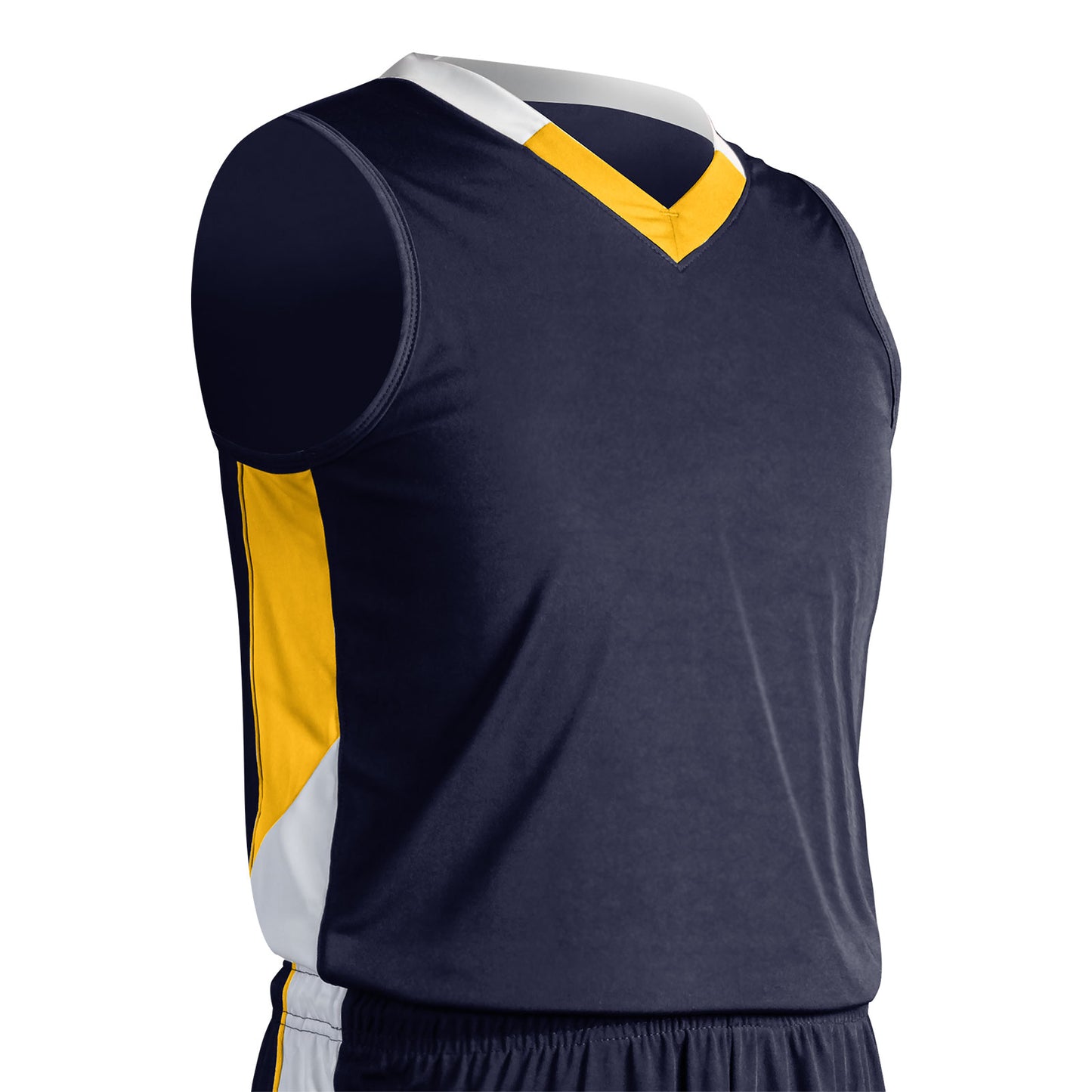 Rebel 3 Color V-Neck Basketball Jersey, Mens, Boys