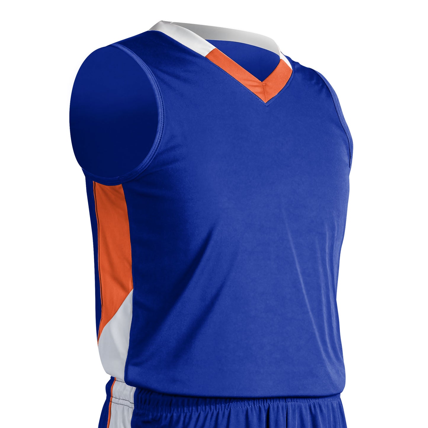 Rebel 3 Color V-Neck Basketball Jersey, Mens, Boys