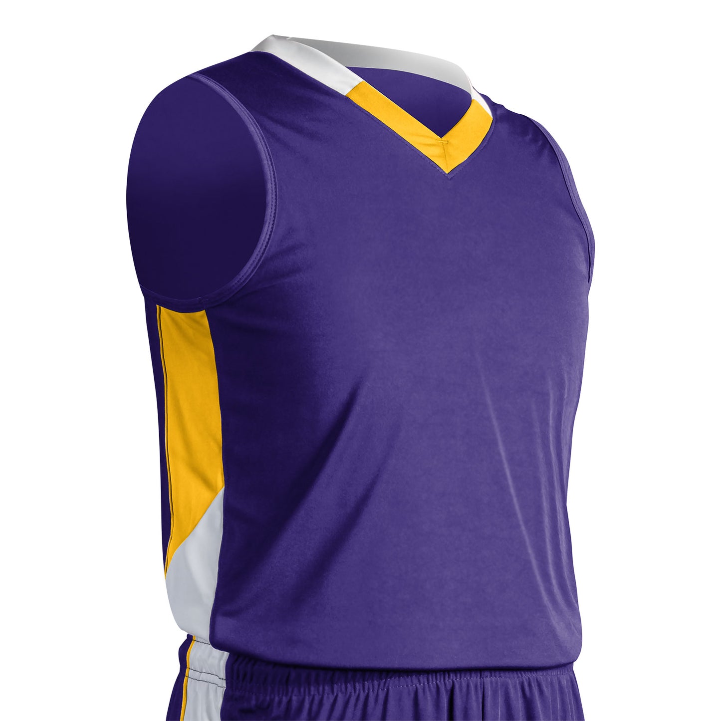 Rebel 3 Color V-Neck Basketball Jersey, Mens, Boys
