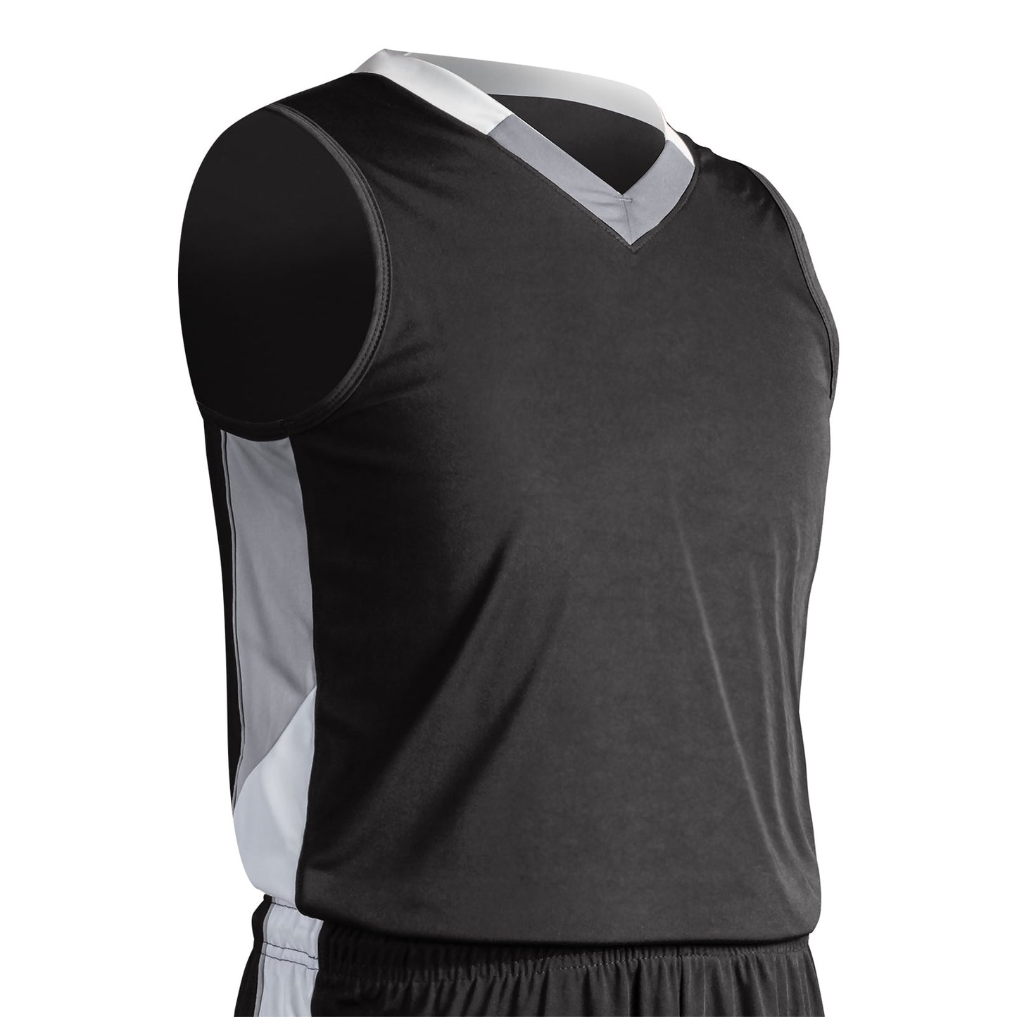 Rebel 3 Color V-Neck Basketball Jersey, Mens, Boys