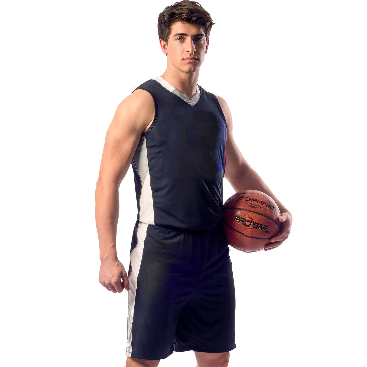 Rebel 3 Color V-Neck Basketball Jersey, Mens, Boys