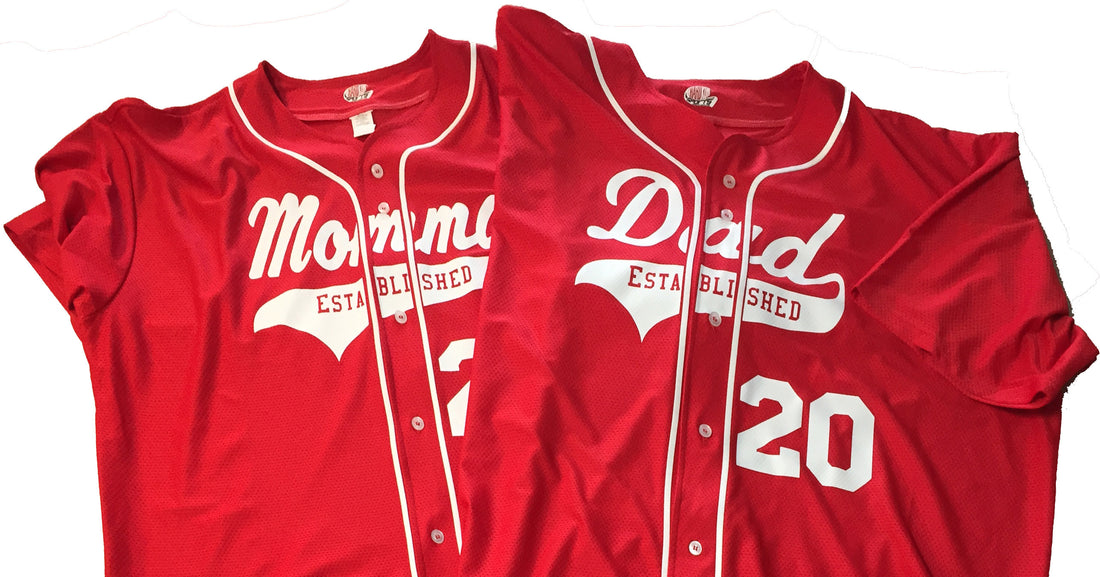 custom baseball jerseys birthday birth announcement gender reveal