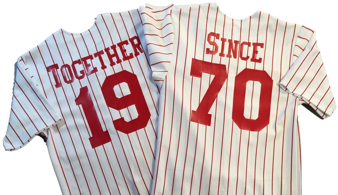 Anniversary Baseball Jerseys with Your Married Years