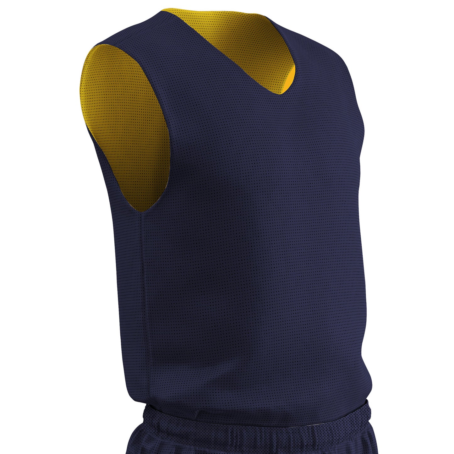 Polyester Tricot Mesh Reversible Basketball Jersey Shoulder Trim, Mens, Adult