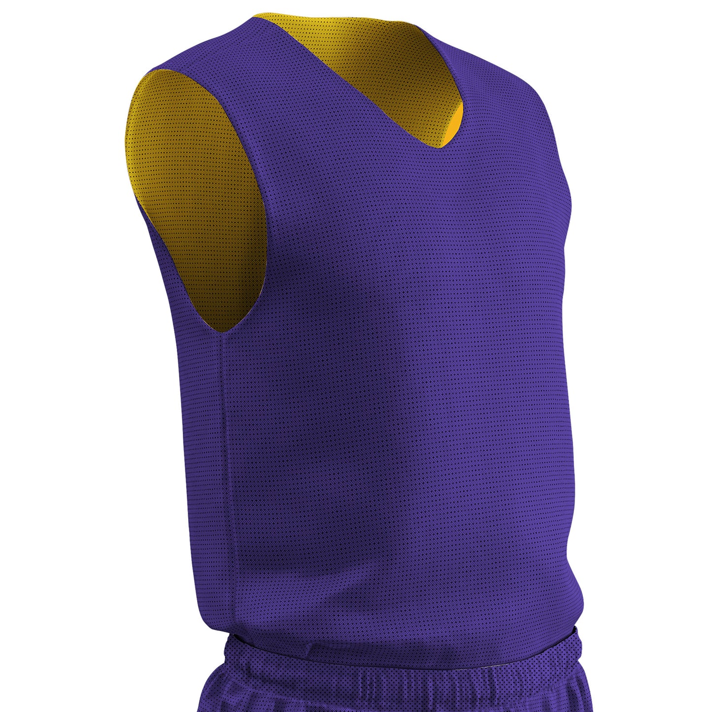 Polyester Tricot Mesh Reversible Basketball Jersey Shoulder Trim, Mens, Adult