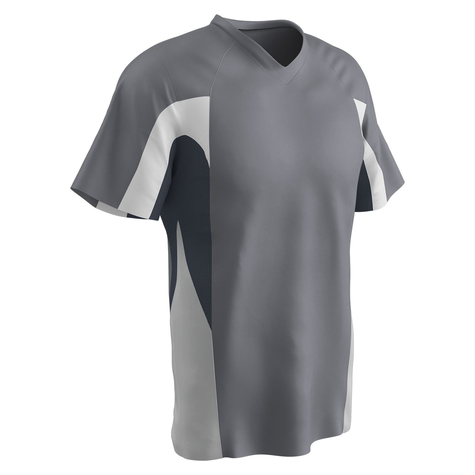 Relief V-Neck 3 Color Baseball Jersey GREY BODY, GRAPHITE BODY, WHITE BODY