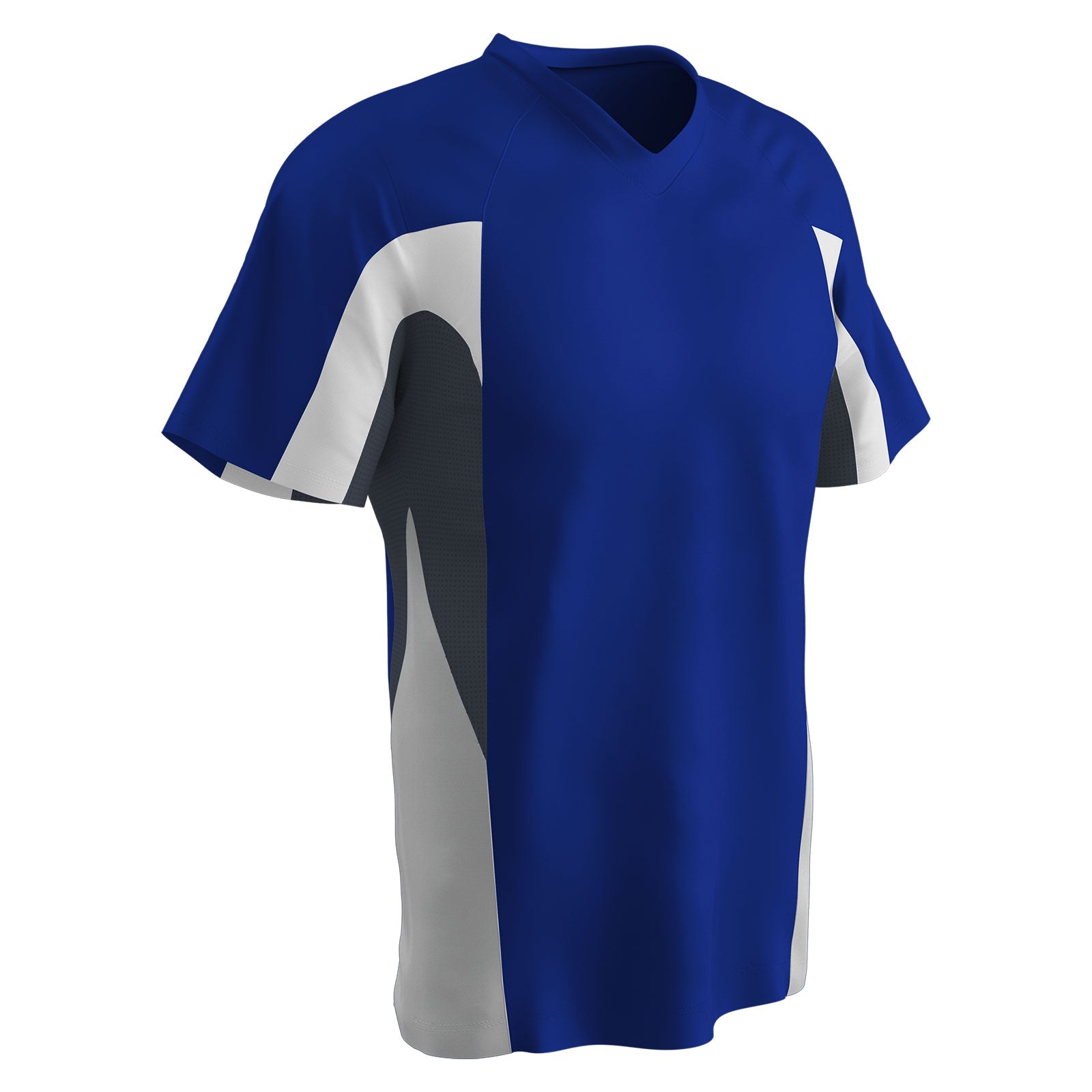 Relief V-Neck 3 Color Baseball Jersey ROYAL BODY, GRAPHITE BODY, WHITE BODY