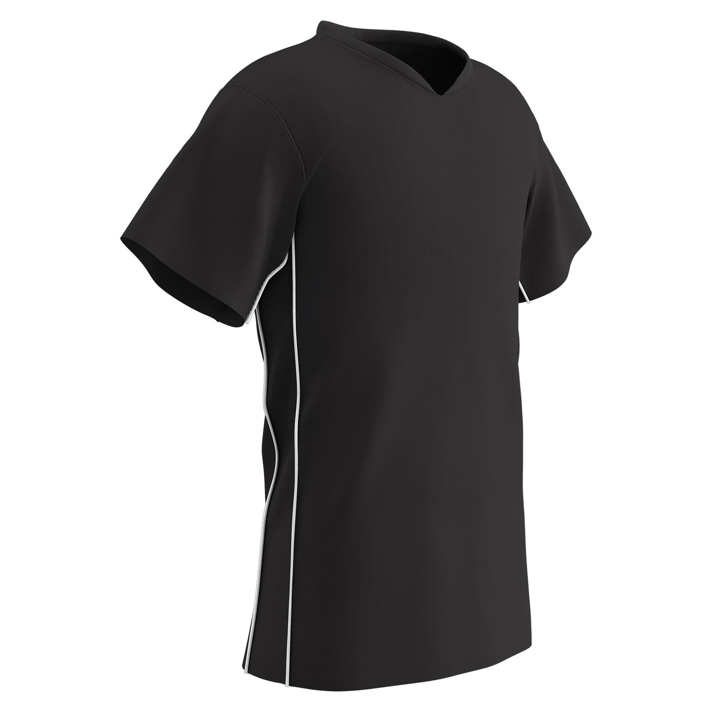 Header Men's Soccer Jersey, 2 Color Trim with Piping V-Neck, Adult