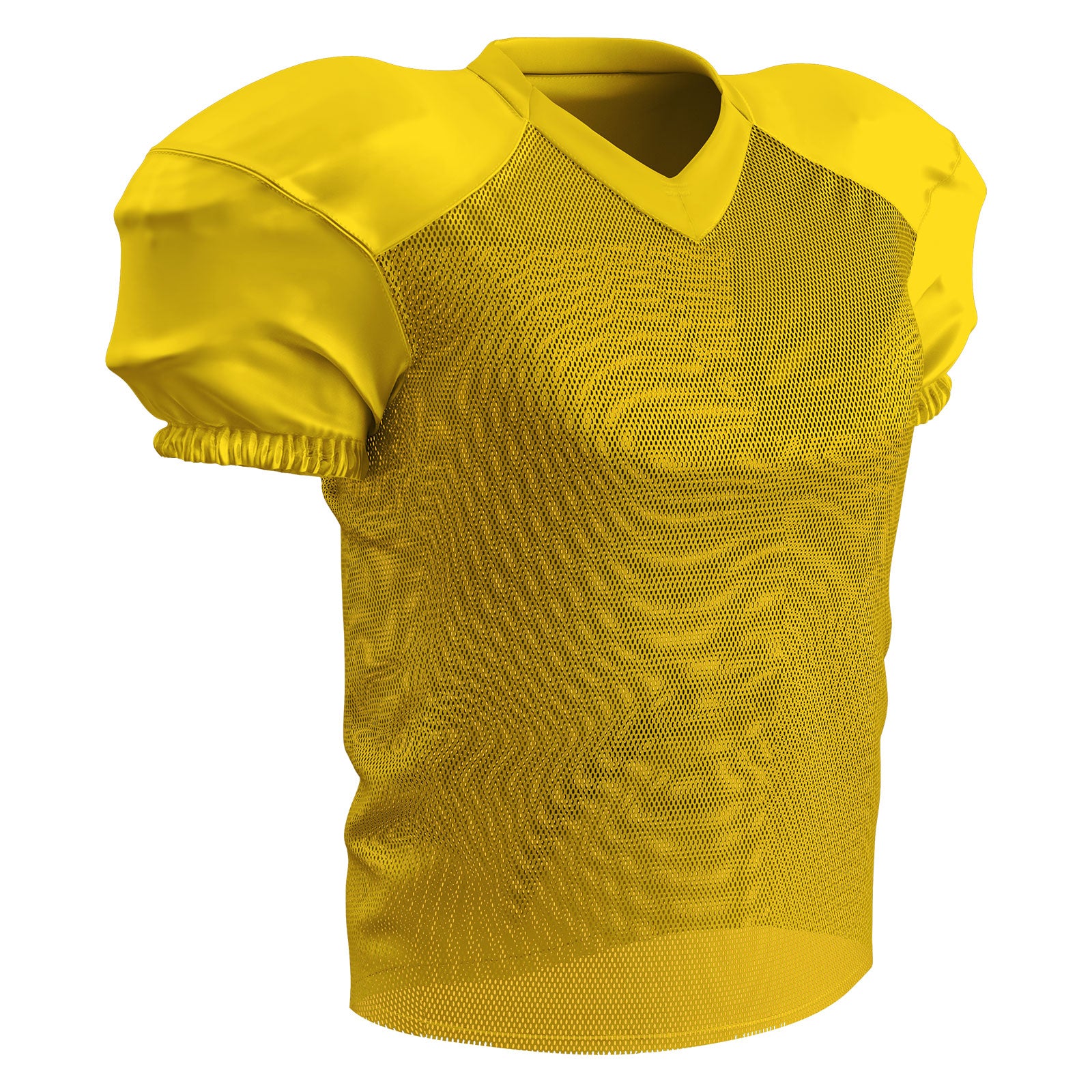 Waist Length Solid Practice Football Jersey GOLD BODY