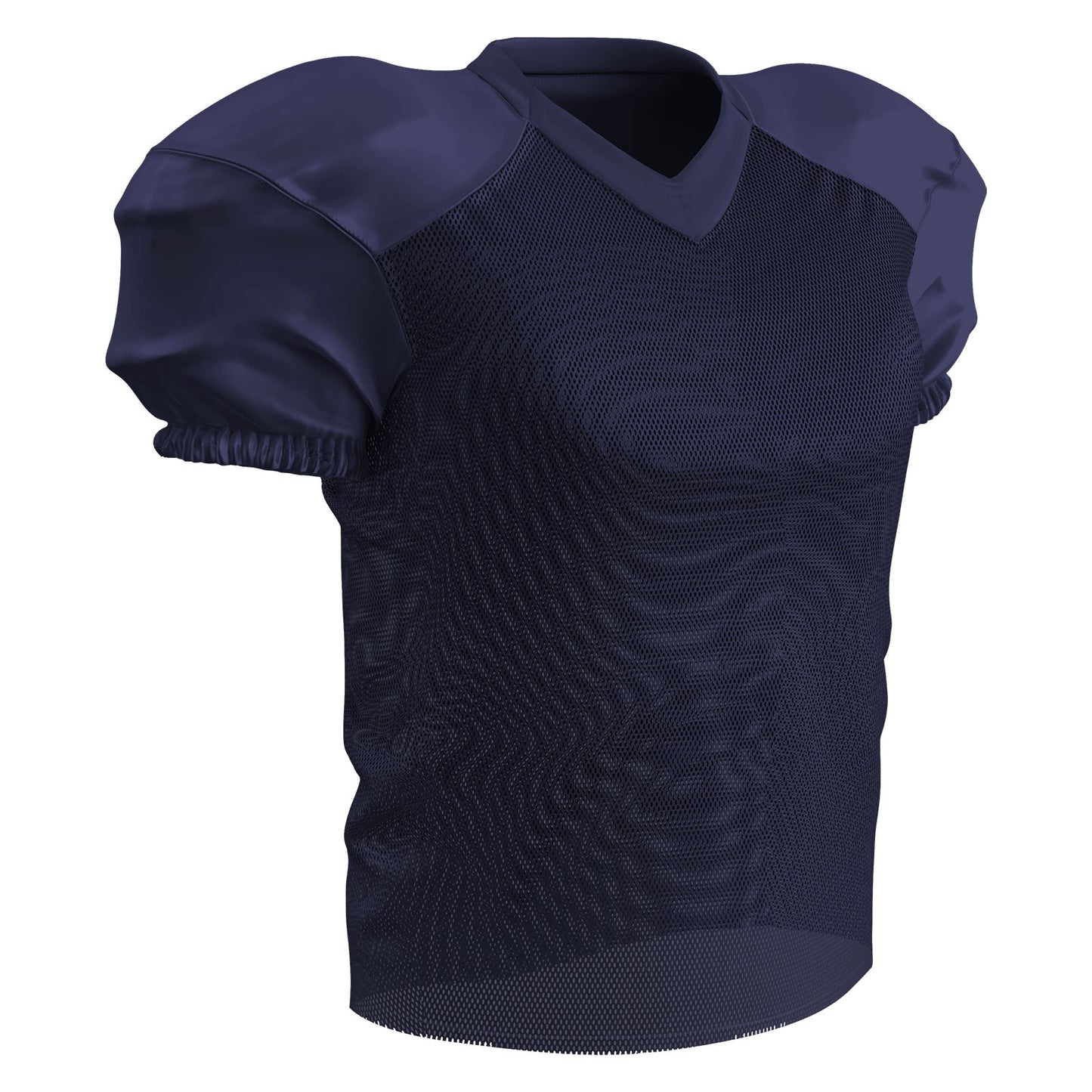 Waist Length Solid Practice Football Jersey NAVY BODY