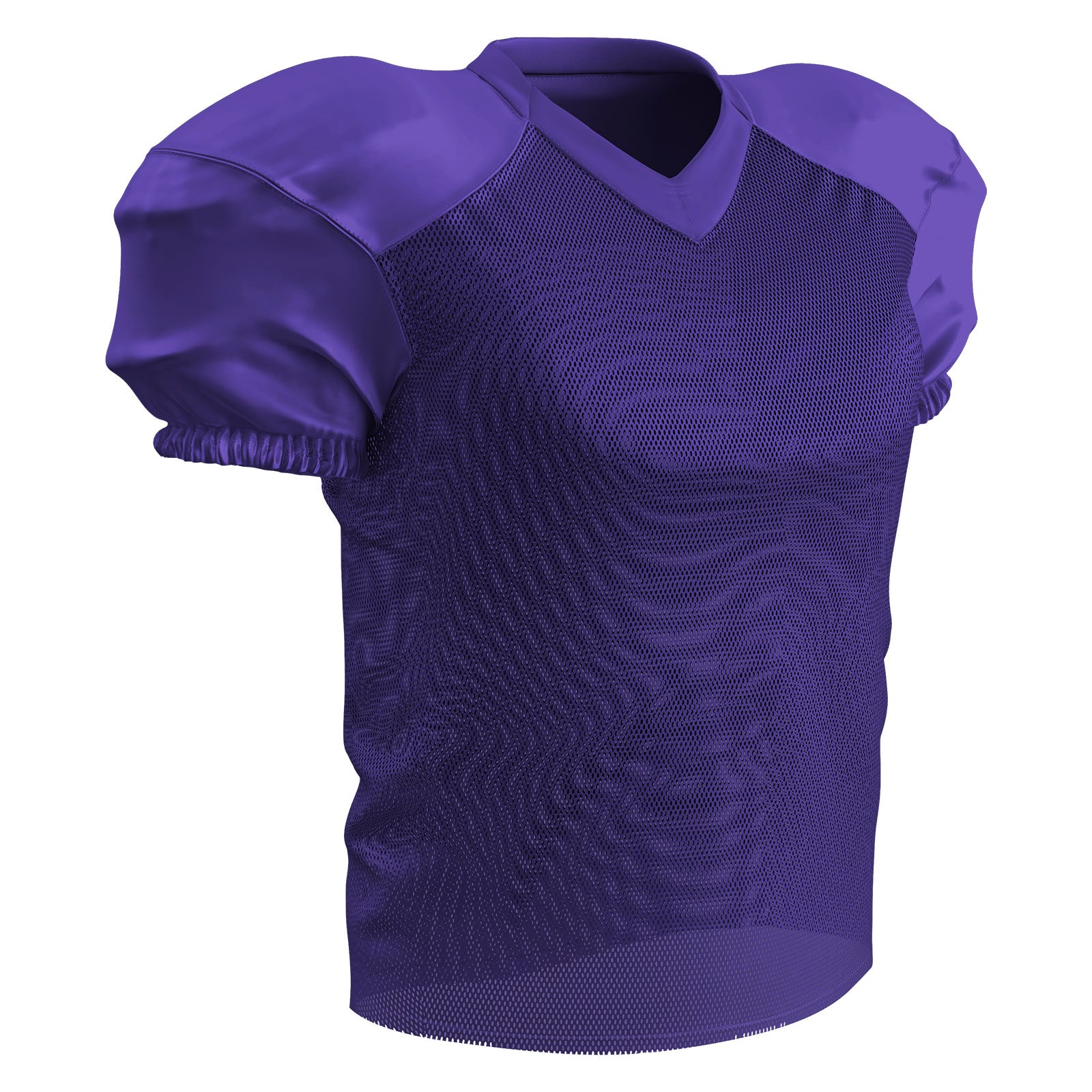 Waist Length Solid Practice Football Jersey PURPLE BODY