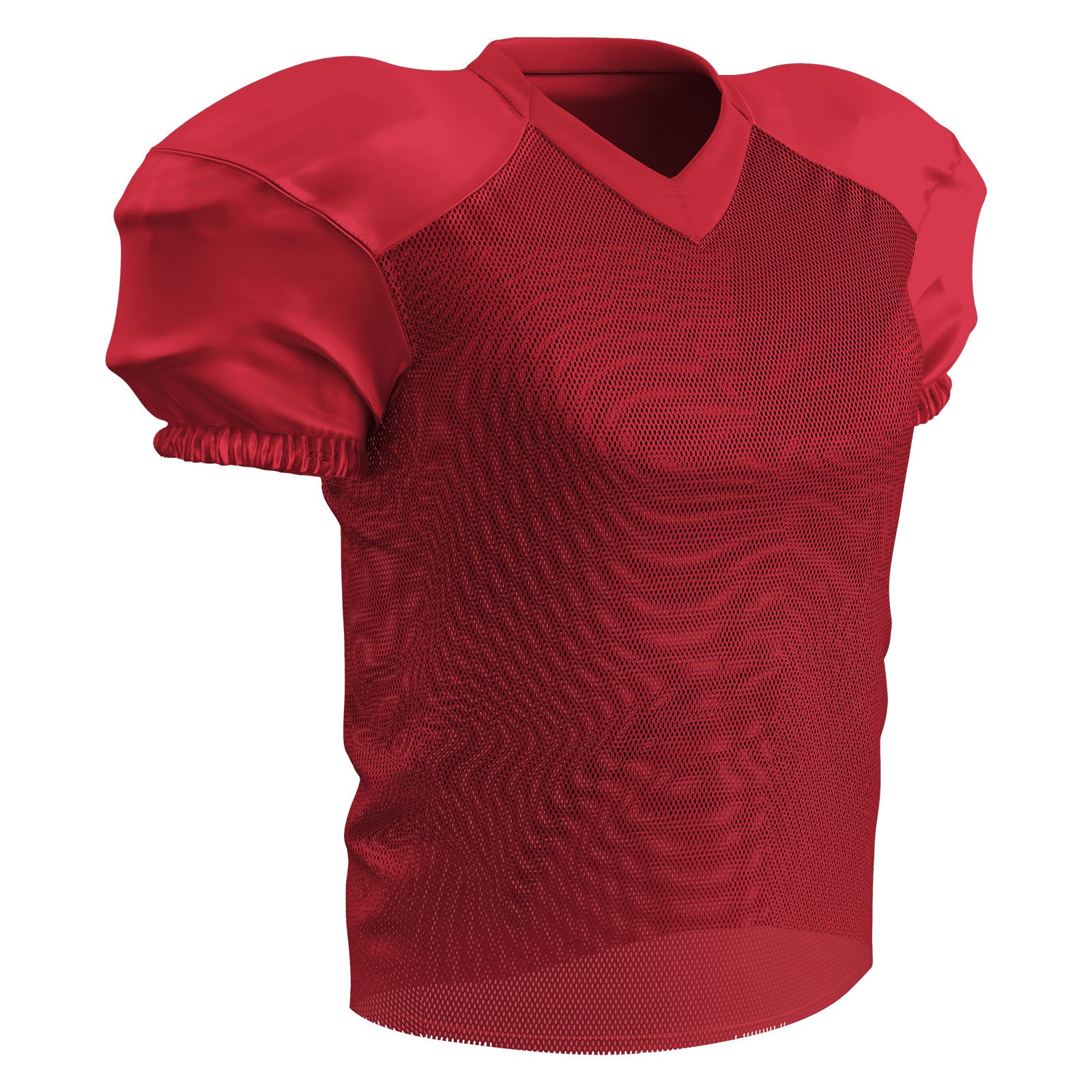 Waist Length Solid Practice Football Jersey SCARLET BODY