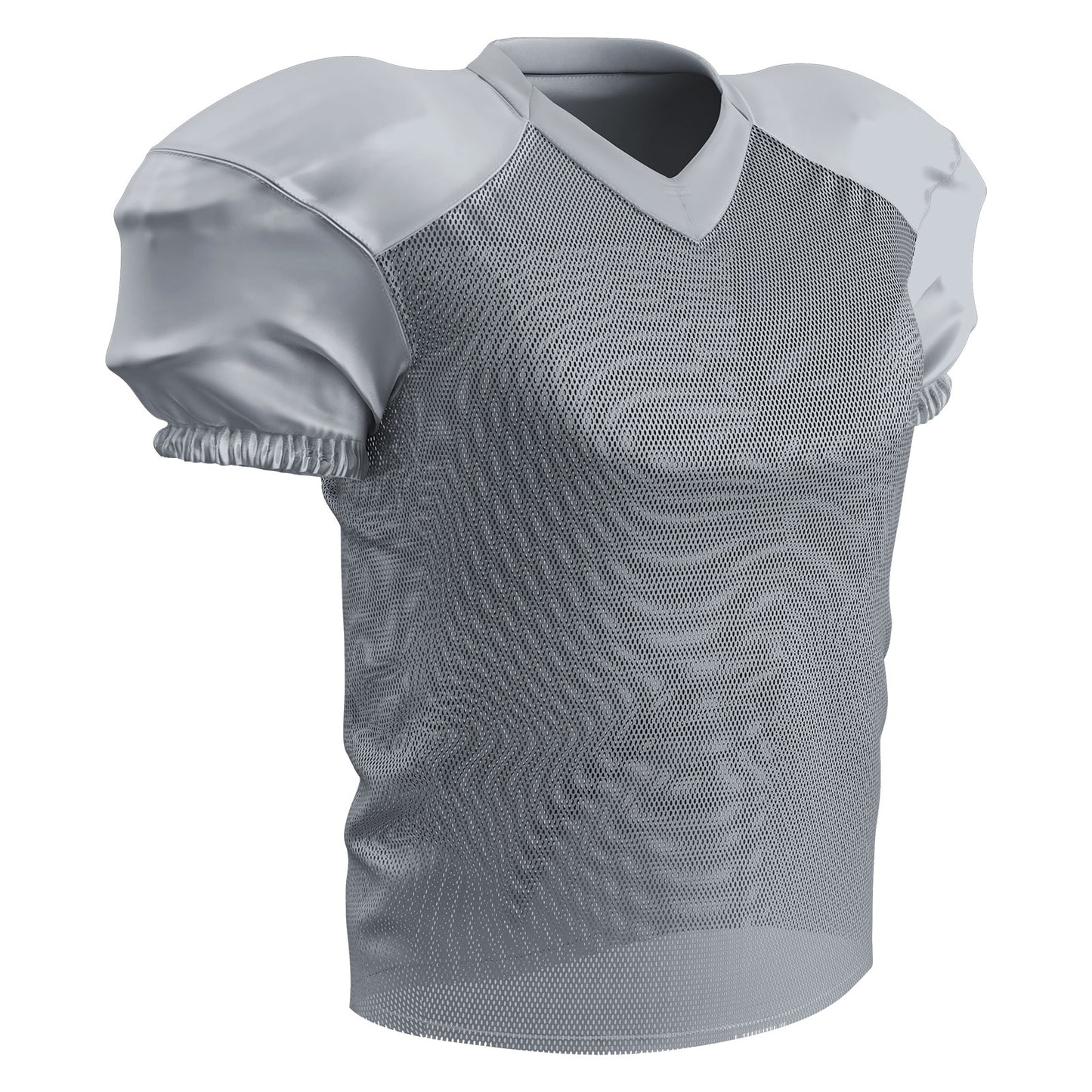 Waist Length Solid Practice Football Jersey SILVER BODY