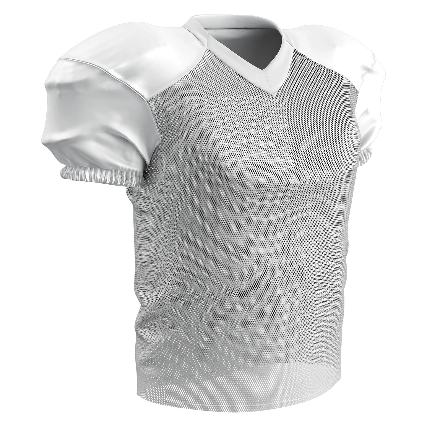 Waist Length Solid Practice Football Jersey WHITE BODY