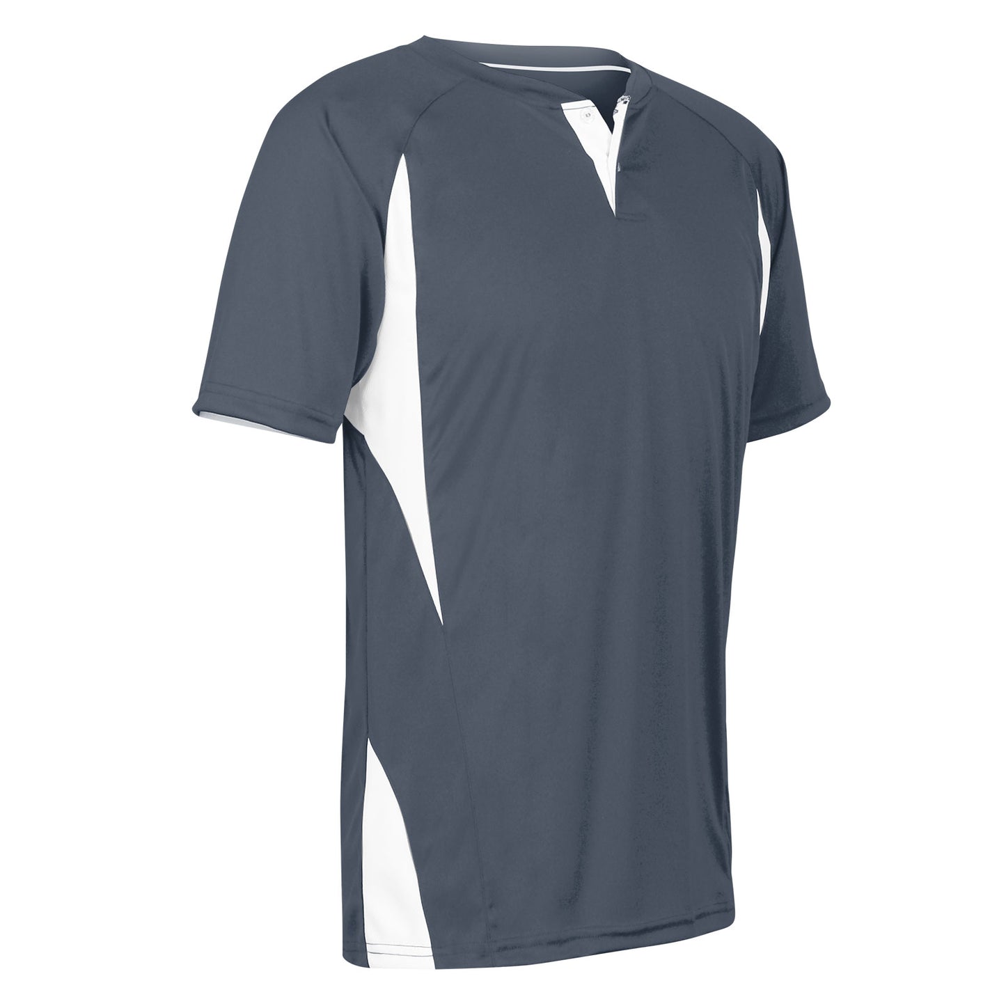 Wild Card 2 Button 2 Color Baseball Jersey GRAPHITE BODY, WHITE BODY