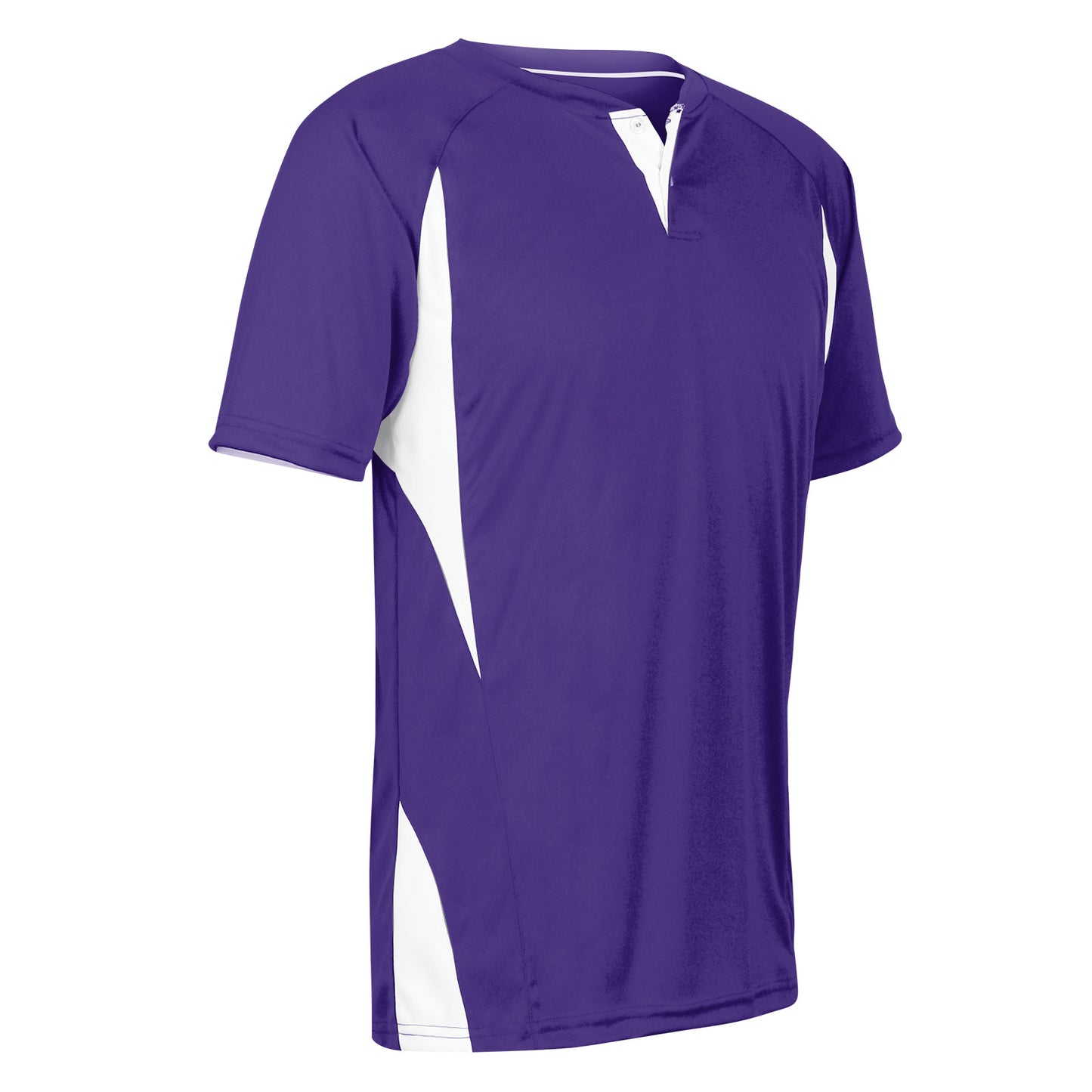 Wild Card 2 Button 2 Color Baseball Jersey PURPLE BODY, WHITE BODY