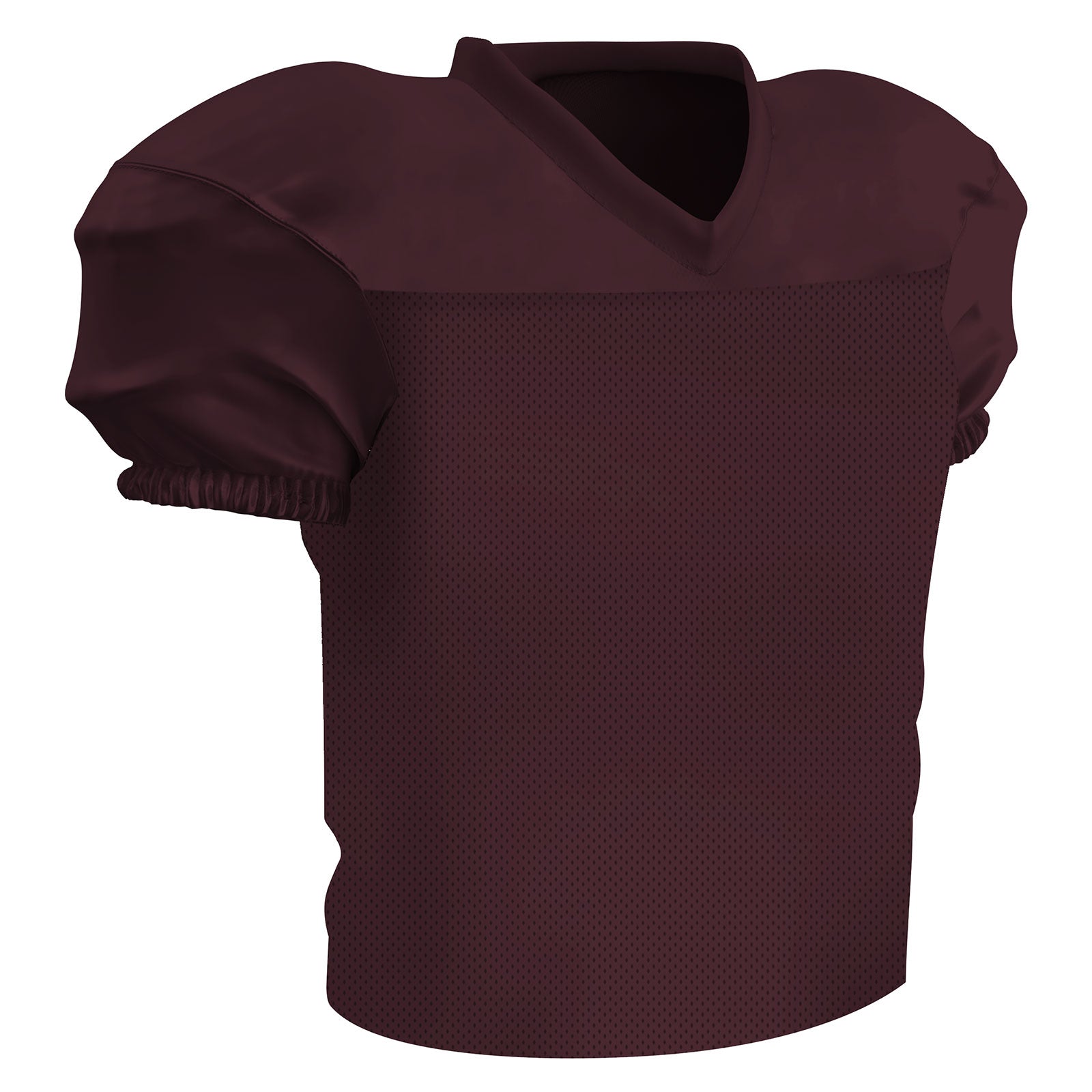 Preseason Practice Football Jersey Waist Length Mesh MAROON BODY