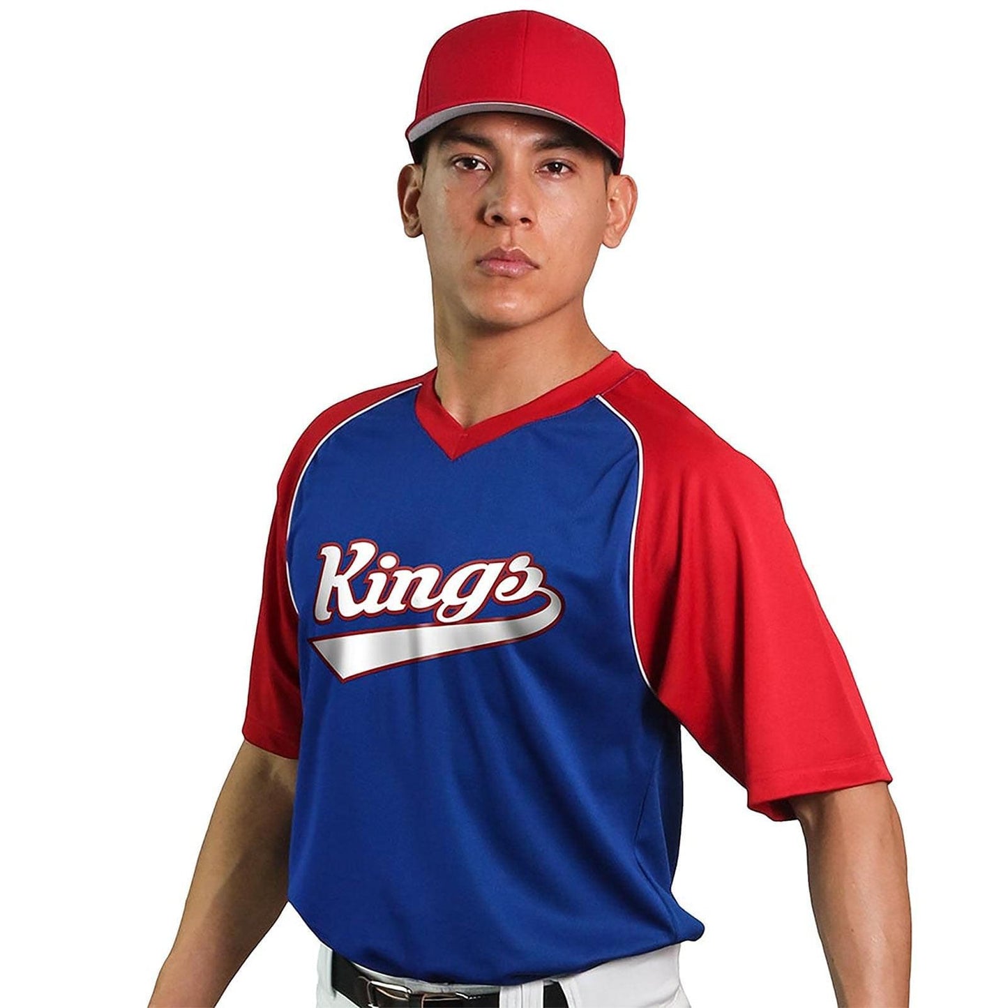 Bunt 3 Color V-Neck Major Team Baseball Jersey, Kids