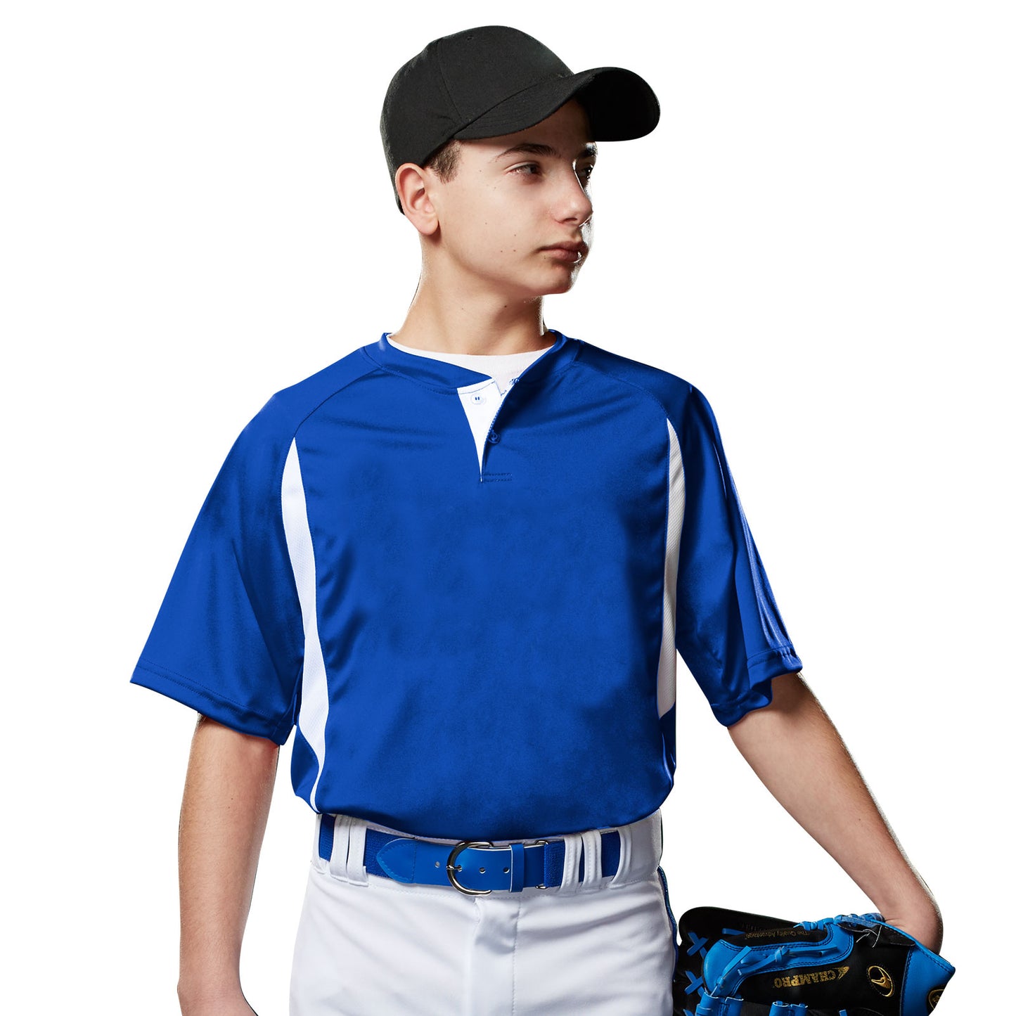 Wild Card 2 Button 2 Color Baseball Jersey, Adult