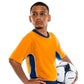 Header Boys Soccer Jersey, 2 Color Trim with Piping V-Neck, youth